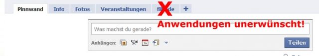 Facebook Anwendungen unerwÃ¼nscht